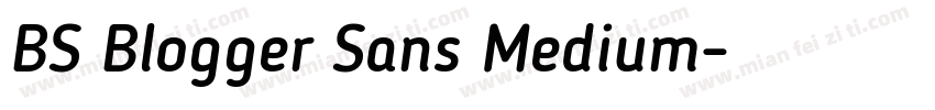 BS Blogger Sans Medium字体转换